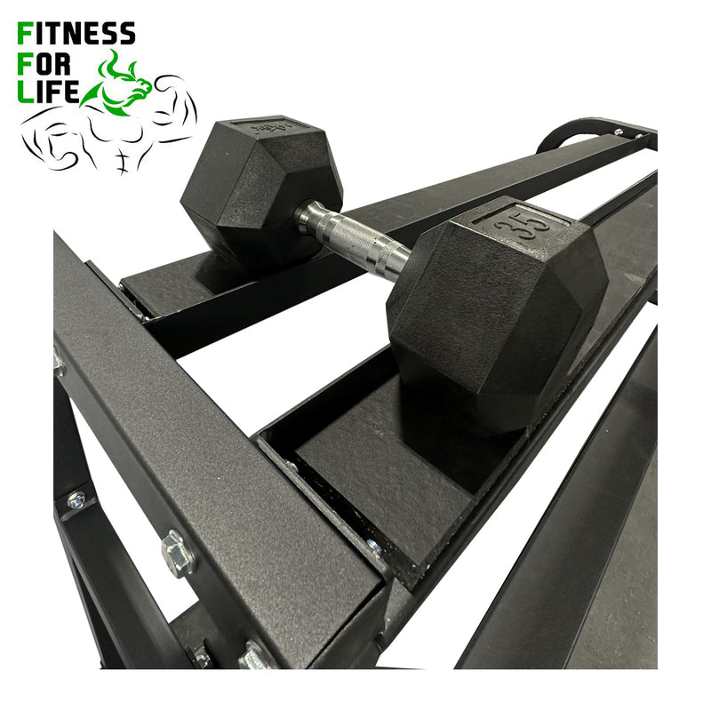 Load image into Gallery viewer, 2 Tier Horizontal Heavy Duty Dumbbell Rack (15 pairs)
