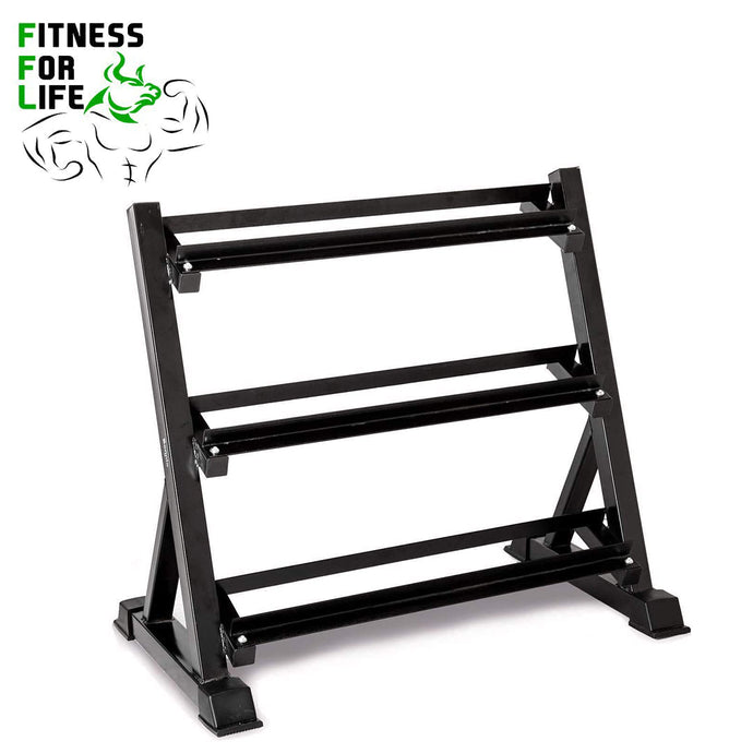 3-Tier Dumbbell Rack Multilevel Storage (10-12 pairs)